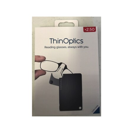 Thinoptics Readers/Flshcrd +2.50 FCB2.5BLACKISR
